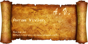 Avram Vivien névjegykártya
